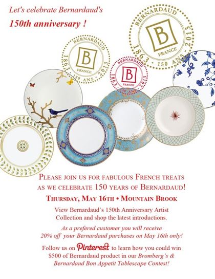 Brombergs Bernardaud Spring Event 2013