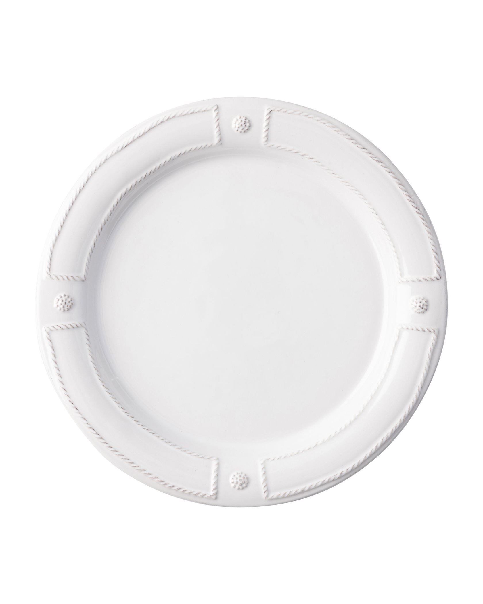 Photo of a white french panel dessert or salad plate.