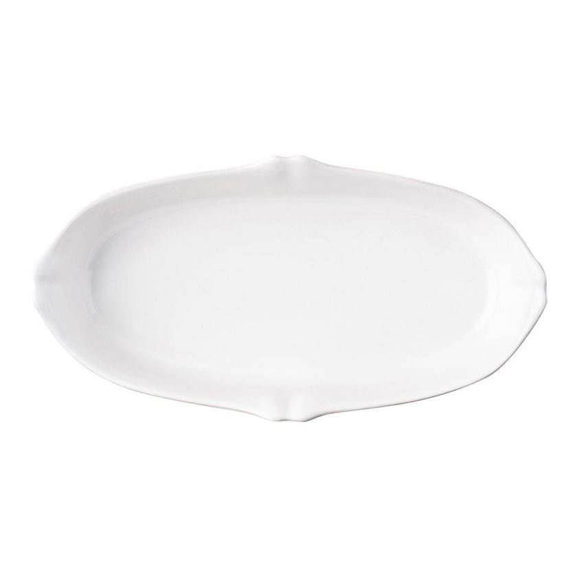 Photo of a white oblong serving dish