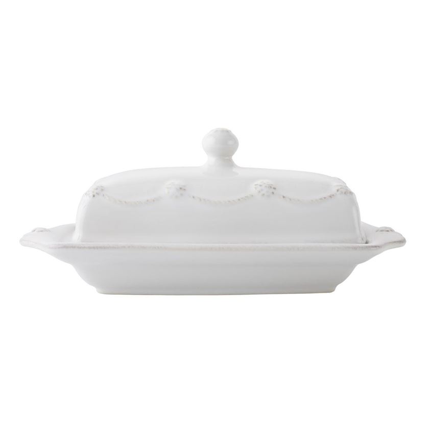 Photo of a white butter dish