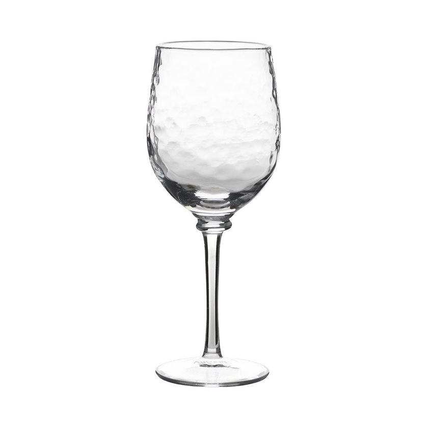 Photo of a clear carine stemmed wine glass