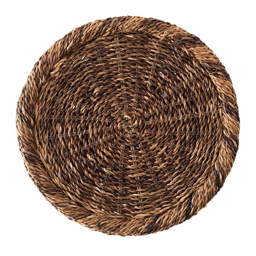 Photo of a rope pattern natural platter or charger