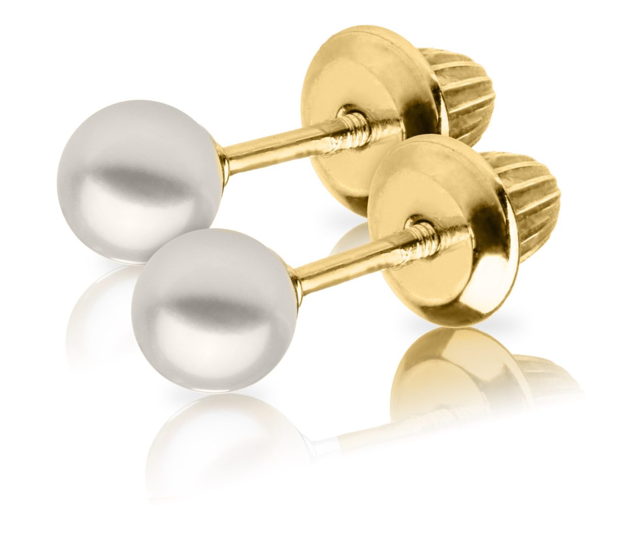 Kiddie Kraft 14K Gold Pearl Earrings - Brombergs
