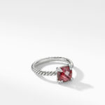 Chatelaine® Ring in Sterling Silver with Rhodolite Garnet and Pavé Diamonds
