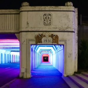 LightRails Rainbow Tunnels in downtown Birmingham