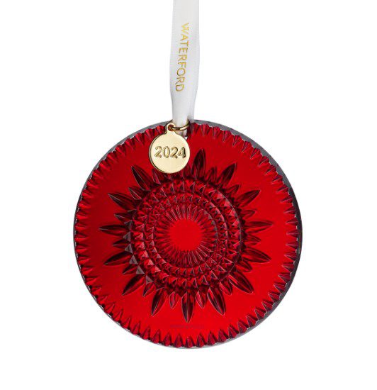 Waterford 2024 New Year Celebration Keepsake Ornament Red Brombergs