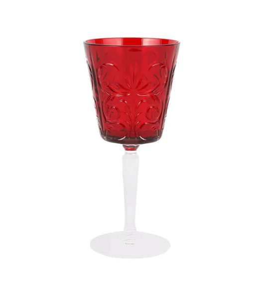 Vietri Barocco Ruby Wine Glass