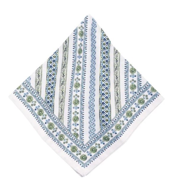 Juliska Seville Stripe Napkin - Green