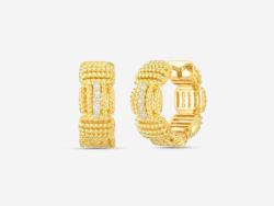 Roberto Coin Opera Diamond Hoop Earrings