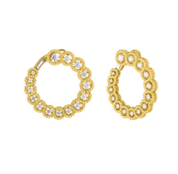 Roberto Coin Barocco Diamond Hoop Earrings