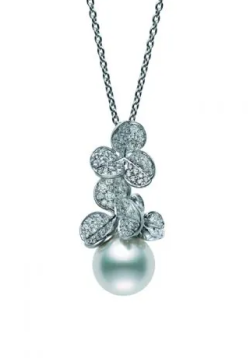 Mikimoto 12mm White South Sea Cultured Pearl and Diamond Necklace