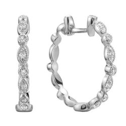JudeFrances Cleopatra Diamond Hoop Earrings