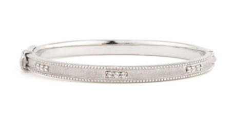 Jude Frances Silver Simple Lisse Bangle