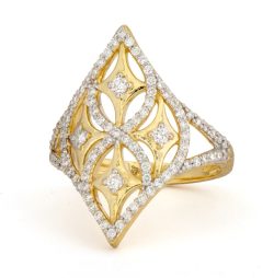 JudeFrances Moroccan Diamond Crusted Wirework Ring