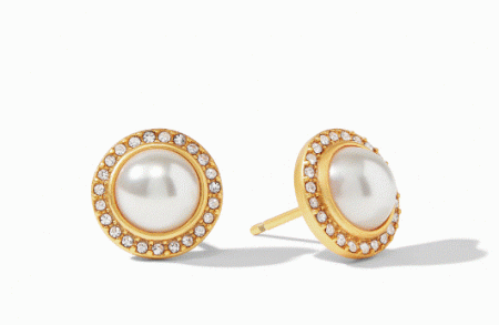Julie Vos Odette Pearl Stud Earrings