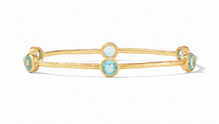 Julie Vos Milano Bangle - Bahamian Blue