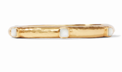 Julie Vos Catalina Stone Hinge Bangle - Mother of Pearl