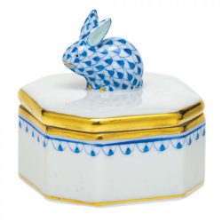 Herend Petite Octagonal Box - Blue