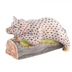 Herend Napping Bear Figurine - Limited Edition