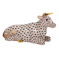 Herend Nativity Lying Cow Figurine