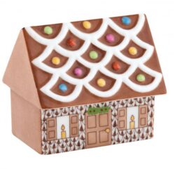 Herend Cozy Gingerbread House Figurine - Chocolate