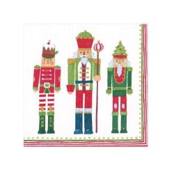 Caspari March of the Nutcrackers Paper Napkins - Cocktail