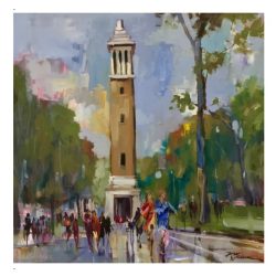 Dirk Walker 4x6" University of Alabama Denny Chimes Framed Print