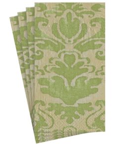 Caspari Palazzo Paper Napkins in Moss Green - Guest Towel