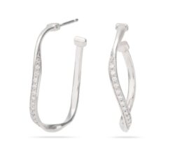 Marco Bicego Marrakech Diamond Twist Hoop Earrings