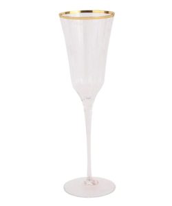 Vietri Natalia Gold Champagne Glass