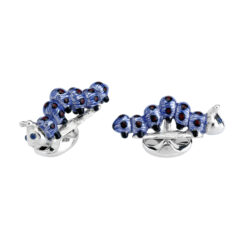 Deakin & Francis Sterling Silver Caterpillar Cufflinks