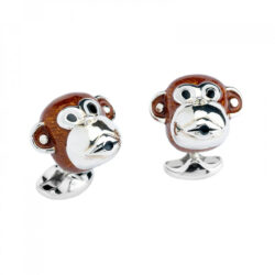 Deakin & Francis Sterling Silver Monkey Cufflinks