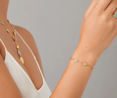 Marco Bicego Yellow Gold Aquamarine Bracelet - Image 3