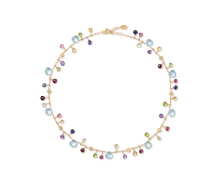 Marco Bicego Paradise Yellow Gold Single Strand Gemstone Necklace