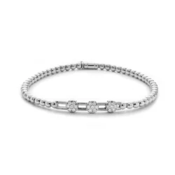 Hulchi Belluni Tresore Stretch Bracelet with Pave Diamond Circles