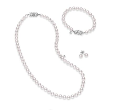 Mikimoto Akoya Cultured Pearl Three Piece Set