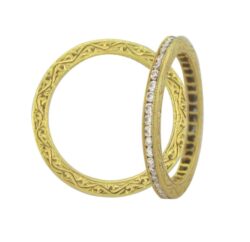 Sethi Couture Channel White Diamond Band
