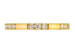 Sethi Couture Luna Triple Stone White Diamond Band