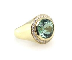 Mazza Green Tourmaline And Diamond Ring