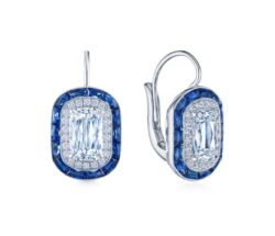 Kwiat Ashoka Diamond and Sapphire Earrings