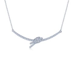 Kwiat Entwine Diamond Bar Necklace