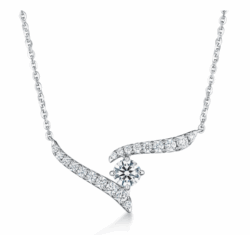 Hearts on Fire VELA Diamond Crossover Necklace