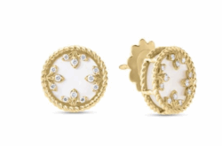 Roberto Coin Venetian Medallions Stud Earrings - Mother of Pearl