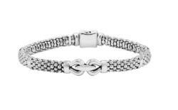 LAGOS Derby Silver Caviar Buckle Bracelet - 6mm