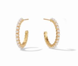 Julie Vos Juliet Pearl Hoop Earrings - Small