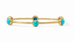 Julie Vos Milano Luxe Bangle - Turquoise Blue