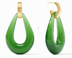 Julie Vos Carnaby Doorknocker Earring - Palmetto Green