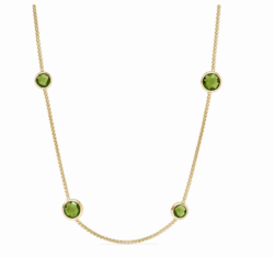Julie Vos Rainbow Station Necklace - Palmetto Green