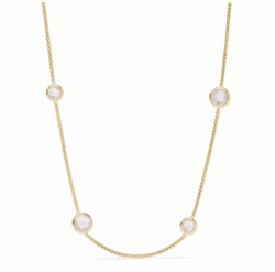 Julie Vos Rainbow Station Necklace - Clear Crystal