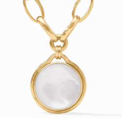 Julie Vos Solara Statement Necklace - Iridescent Clear Crystal